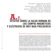 Efectos sobre la salud humana de los campos magnéticos y eléctricos de muy baja frecuencia
