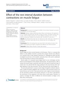 Effect of the rest interval duration between contractions on muscle fatigue