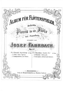 Partition , Glaubst Du (H. Marschner), Album für Flötenspieler, Op.47