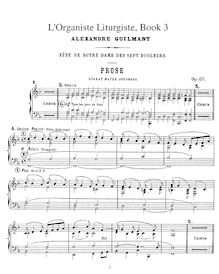 Partition Book 3, L Organiste Litrugiste, Op.65, Guilmant, Alexandre