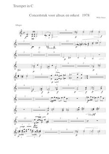 Partition trompette 1/2 (C), Concertstuk Alt-sax en orkest, Ostijn, Willy