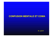 Cours coma-confusion
