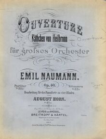 Partition couverture couleur, Käthchen von Heilbronn, Overture, Op.40