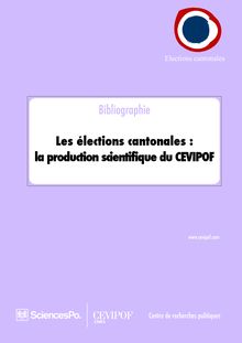 Elections Cantonales - Bibliographie du CEVIPOF