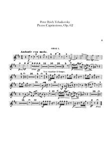 Partition hautbois 1, 2, Pezzo Capriccioso, Op.62, Пеццо каприччиозо