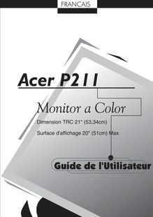 Notice Moniteurs Acer  P211
