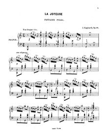 Partition complète, La joyeuse, Fantaisie polka, C major, Egghard, Jules