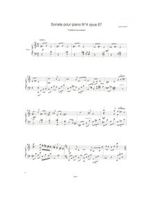 Partition , Andante, Sonate No.4 pour piano, Op.67, Plante, Cyril