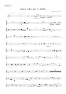 Partition violon III, Sonata en Eco con tre violini, Marini, Biagio
