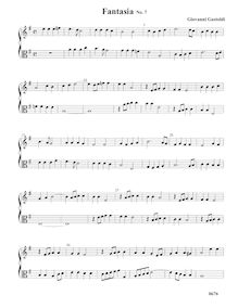 Partition Fantasia No.7 – partition complète, fantaisies pour 2 violes de gambe