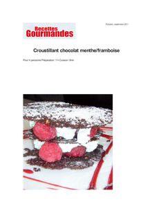 Croustillant chocolat menthe/framboise