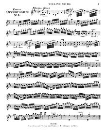 Partition violons I, Offertorium de tempore, D major, Eybler, Joseph