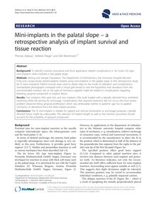 Mini-implants in the palatal slope – a retrospective analysis of implant survival and tissue reaction