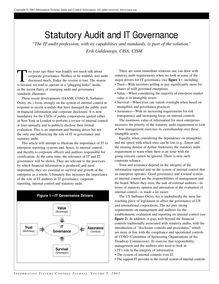 Statutory Audit and IT Governance