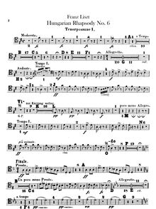 Partition Trombone 1, 2 (ténor), 3 (basse), Tuba, Hungarian Rhapsody No.9