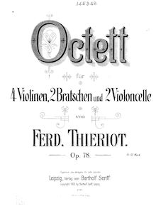 Partition violon 1, corde Octet, Op.78, Octett für 4 Violinen, 2 Bratschen und 2 Violoncelle, Op. 78