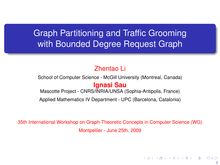 Graph Partitioning and Traffic Grooming with Bounded Degree Request Graph