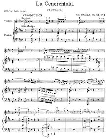 Partition , La Cenerentola, Le mélodiste, 12 Easy Fantasies for Violin and Piano