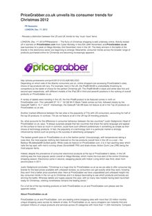 PriceGrabber.co.uk unveils its consumer trends for Christmas 2012