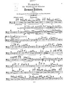 Partition de violoncelle, Sonata, Op.7, Eichborn, Hermann Ludwig