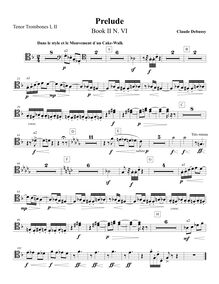 Partition Trombone 1/2, préludes (Deuxième livre), Debussy, Claude
