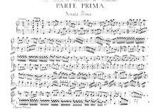 Partition complète, 12 sonates pour violon et Continuo, Veracini, Francesco Maria