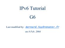 IPv6 Tutorial G6