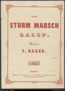 Partition complète, Sturm-Marsch-Galopp, Sturm Marsch Galop, Bilse, Benjamin