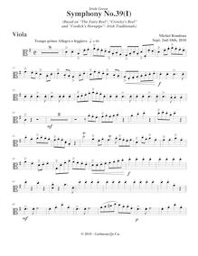 Partition altos, Symphony No.39  Irish Green , G major, Rondeau, Michel