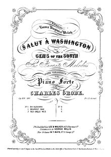 Partition complète, Uncle Ned avec Variations, Op.126, Grobe, Charles