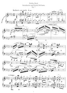Partition complète, Introduction et Rondo Brilliante, Op.7, Buck, Dudley