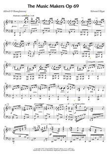 Partition complète, pour Music Makers, Elgar, Edward par Edward Elgar