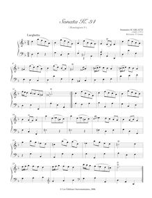 Partition Sonata K.34, 100 clavier sonates, Keyboard, Scarlatti, Domenico