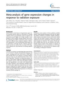 Meta-analysis of gene expression changes in response to radiation exposure
