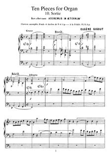 Partition , Sortie, 10 pièces pour orgue, Gigout, Eugène