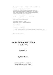 Mark Twain s Letters — Volume 2 (1867-1875)