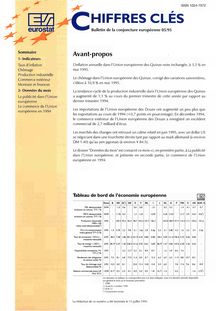 CHIFFRES CLÉS. Bulletin de la conjoncture européenne 05/95