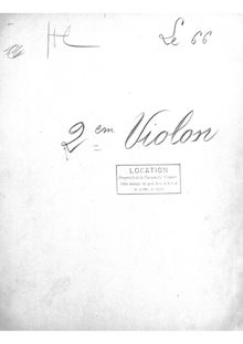 Partition violons II, Le 66, Soixante sixième, Offenbach, Jacques