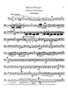 Partition Basses, Eine Faust-Ouvertüre, D minor, Wagner, Richard