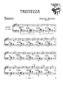 Partition complète, Tre Romanze, Op.27, Martucci, Giuseppe