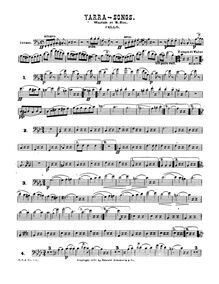 Partition violoncelles, Yarra chansons valses, F major, Bial, Rudolf