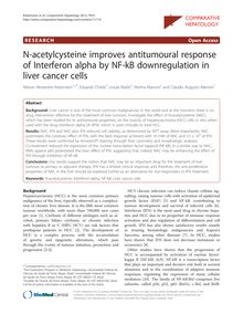N-acetylcysteine improves antitumoural response of Interferon alpha by NF-kB downregulation in liver cancer cells