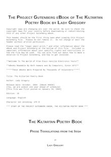 The Kiltartan Poetry Book; prose translations from the Irish