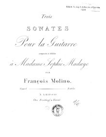 Partition complète, 3 Sonates, Molino, Francesco