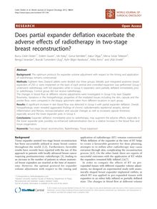 Does partial expander deflation exacerbate the adverse effects of radiotherapy in two-stage breast reconstruction?