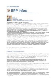 EPP infos n° 19 - Novembre 2007 - Participez à notre enquête en ligne
