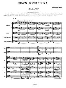 Partition Act I, Simon Boccanegra, Verdi, Giuseppe