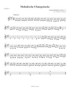 Partition violons III ou altos, 28 Melodische übungstücke, Melodic Practice Pieces