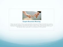 Your Couple Bracelets Meaning