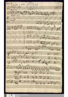 Partition complète, Sonata à quadro en G major, G major, Molter, Johann Melchior